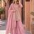 pink silk blend readymade suit with embroidery & sequence work
