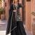 black silk blend readymade suit with embroidery & sequence work