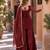 maroon silk blend readymade suit with embroidery & sequence work