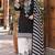 black&white crepe readymade suit with embroidery & printed work