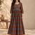 Brown printed dress