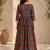 Brown printed dress