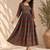 Brown printed dress