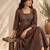 Brown printed dress