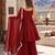 maroon silk blend readymade suit with zarkhand & lace work