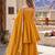 yellow silk blend readymade suit with zarkhand & lace work