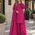 purple cotton readymade suit with thread & sequence work