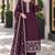 purple georgette readymade suit with diamond & sequence work