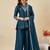 Rama party wear embroidery vichitra silk blend kurta with plazzo and dupatta