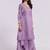 Lavender embellished v-neck kurta set