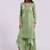 Stylish green asymmetrical kurta set