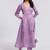 Lavender angrakha style v-neck kurta set
