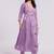 Lavender angrakha style v-neck kurta set