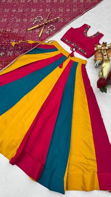 multicolor cotton poly printed traditional lehenga choli upto 44 3
