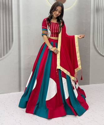 multicolor cotton poly printed traditional lehenga choli upto 44 1
