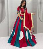 multicolor cotton poly printed traditional lehenga choli upto 44