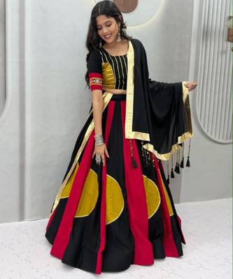 multicolor cotton poly printed traditional lehenga choli upto 44 1