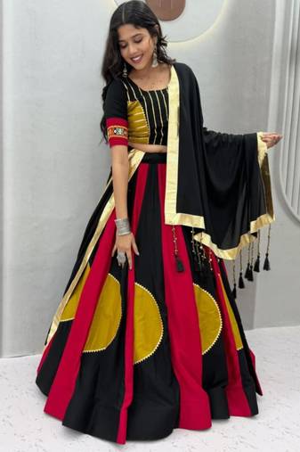 multicolor cotton poly printed traditional lehenga choli upto 44
