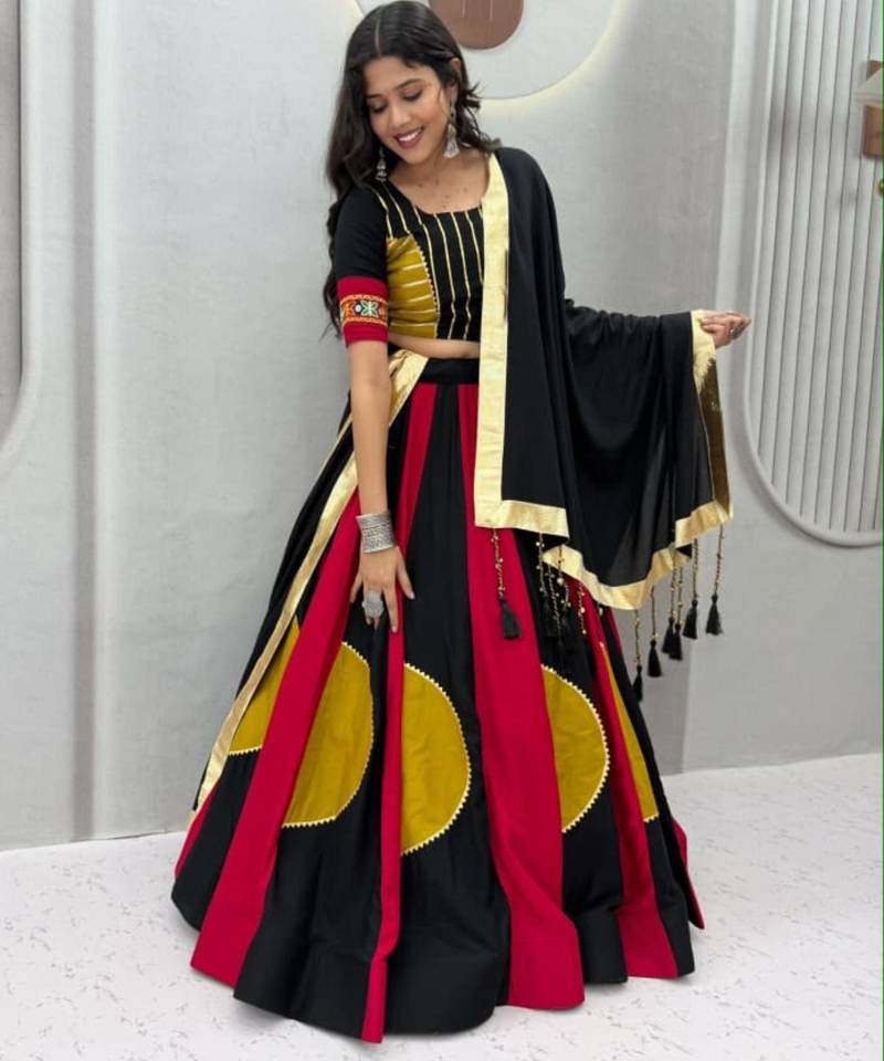 multicolor cotton poly printed traditional lehenga choli upto 44