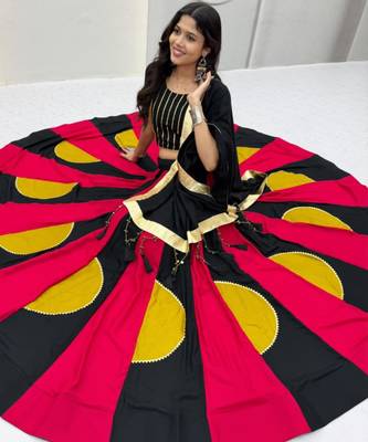 multicolor cotton poly printed traditional lehenga choli upto 44 4