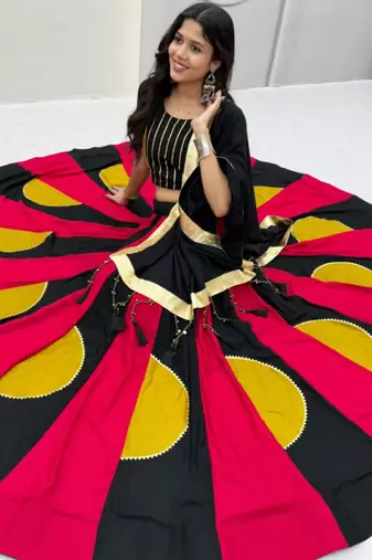 multicolor cotton poly printed traditional lehenga choli upto 44