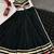 black cotton poly embroidered traditional lehenga choli upto 44