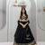 black cotton poly embroidered traditional lehenga choli upto 44