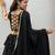 black cotton poly embroidered traditional lehenga choli upto 44