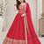 red silk blend embroidered traditional lehenga choli