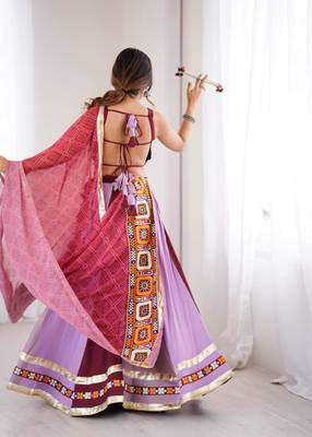 multicolor rayon embroidered traditional lehenga choli upto 44 3