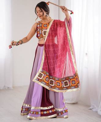 multicolor rayon embroidered traditional lehenga choli upto 44 4