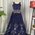 navy blue silk blend embroidered traditional lehenga choli upto 42