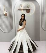 white cotton poly printed traditional lehenga choli upto 44