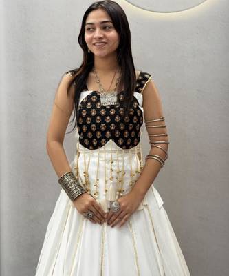 white cotton poly printed traditional lehenga choli upto 44 2