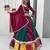 multicolor faux georgette embroidered traditional lehenga choli upto 44