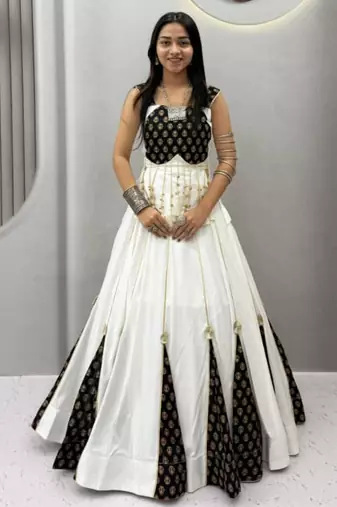 white cotton poly printed traditional lehenga choli upto 44