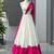 white cotton poly embroidered traditional lehenga choli upto 42