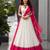 white cotton poly embroidered traditional lehenga choli upto 42