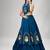 teal blue cotton poly embroidered traditional lehenga choli upto 44