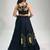 black cotton poly embroidered traditional lehenga choli upto 44