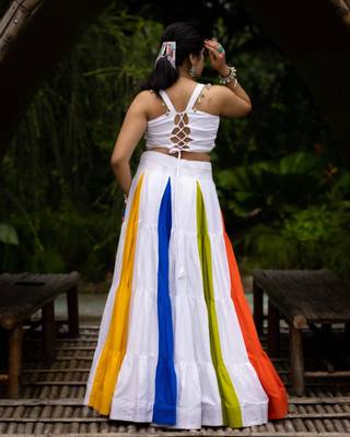 multicolor cotton poly plain traditional lehenga choli upto 44 4