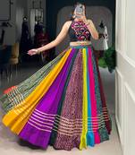 multicolor cotton poly printed traditional lehenga choli upto 42