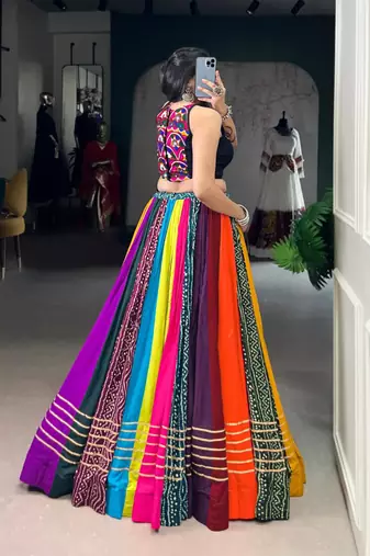 multicolor cotton poly printed traditional lehenga choli upto 42