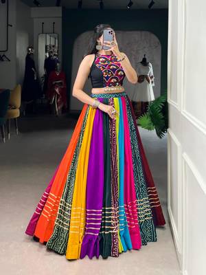 multicolor cotton poly printed traditional lehenga choli upto 42 3