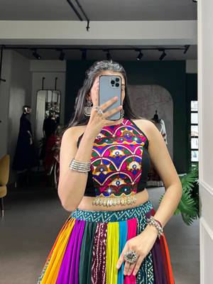 multicolor cotton poly printed traditional lehenga choli upto 42 4