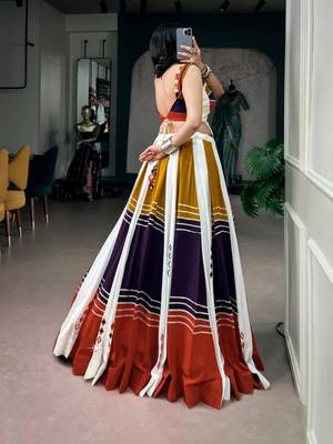 multicolor cotton poly embroidered traditional lehenga choli upto 42 4