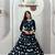 black cotton poly embroidered traditional lehenga choli upto 44