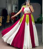 multicolor cotton poly embroidered traditional lehenga choli upto 42