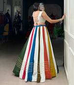 multicolor cotton poly embroidered traditional lehenga choli upto 42