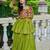 green cotton poly embroidered traditional lehenga choli upto 44